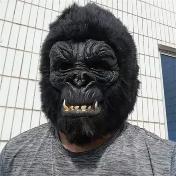 King Kong Gorila Maska Kapota Opice Latexové Masky Zvierat Halloween Party Cosplay Kostým Horor Hlavu Masku pre Dospelých