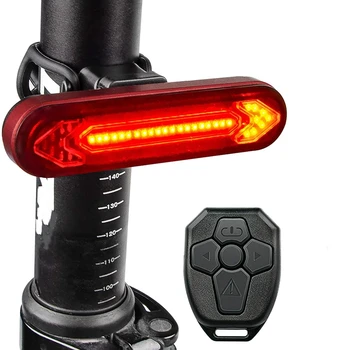 Bicykel zadné Svetlo s Turn Signál/Diaľkový ovládač Nabíjateľná Bike LED zadné svetlo, Bezpečnosť na Bicykli Zadné Svetlo na Bicykel