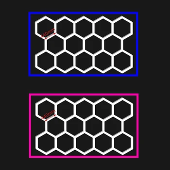 Hexagon Svetlo Garážové LED Svetlo s Blue/Pink stravník 110v/240v pre Auto Dielňa Údržby Factory Shop, Veľkoobchod