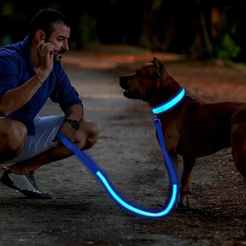 Psa Trakciu Lano LED Light Emitting Psa Reťazca Retractor USB Nabíjanie Svetelný Viesť na Vodítku Pre Bezpečnosť Šteňa Postroj Príslušenstvo