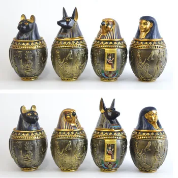 Egyptský Pet Urč Canopic Mačka Pamätník Pohreb Dodávky Mačka, Pes Kremácie Urč na Popol Pet Pamätník Rakva Box Domáce Dekorácie