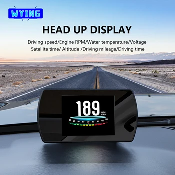 WYING T812 OBD2 HUD Auta GPS Rýchlosť, počítadlo kilometrov Multifunkčné Automatické Kód Chyby Alarm Projektor Inteligentný LCD Head-Up Displej
