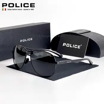 High-End Značky POLICE slnečné Okuliare Classic Polarizované Okuliare Značky Dizajnér Mužov Jazdy Retro Slnečné okuliare UV400