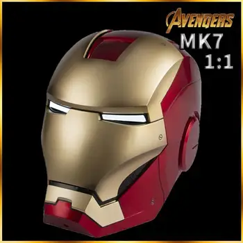 Iron Man Prilba Mk5/MK7 Avengers Cosplay 1:1 Multi-kus, Mechanické Ovládanie Hlasom Nositeľné Maska na Oči Model Hračky, Vianočné Darčeky