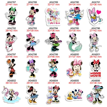 Letné Štýl Disney Baby Minnie Mouse Planárne Živice Tlač Cabochon pre DIY Luky Strany remeselníkov Ručné Materiál