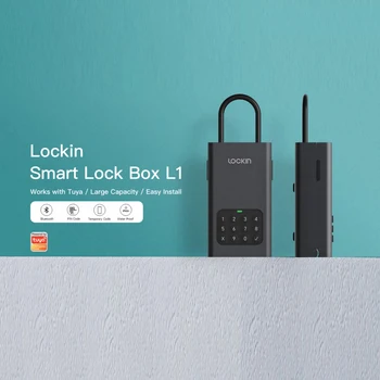 Lockin Tuya Smart Key Lock Box BT Bezdrôtové Heslo Zadajte Bezpečné Skladovanie Zliatiny BOX IPX5 Vodotesné Diaľkové Ovládanie Trezor Dvere Kľúč