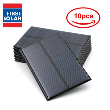 10pcs 5V 1.25 W 250mA Monokryštalické Kremíka Epoxidové Solárne Panely Modul Mini Solárne Články Pre Nabíjanie mobilných telefónov Batérie Veľkoobchod