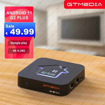 GTMEDIA Android 11 TV BOX G2 Plus,G2 Plus Amlogic S905W2 2GB+16 G 4K Ultra HD Multi Language Smart Media Player M3U Set-Top-Box
