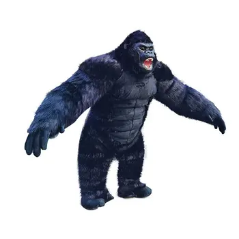 2022 Nafukovacie Gorila King Kong Kostým gorila Plyšové Chlpaté Maskot zvierat Benátky Karneval Šaty, Oblek Fursuit orangutan