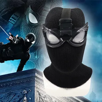 Spider Man Hrdina výprava, masky pokrývky hlavy Tieň Čierne pletené maska sneaking vyhovovali okolité cos rekvizity