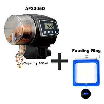 Nastaviteľné Automatické Krmítko pre Ryby Akvarijné Ryby Nádrž Digitálny LCD displej, Automatické Kŕmidlá s Časovač Pet Kŕmenie