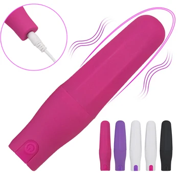 Guľka Vibrátor G-spot Masáž Bradavky Stimulátor Klitorisu 10 Rýchlosť Análny Vibrátor, Dildo Dospelých, Sexuálne Hračky pre Ženy USB Nabíjateľné