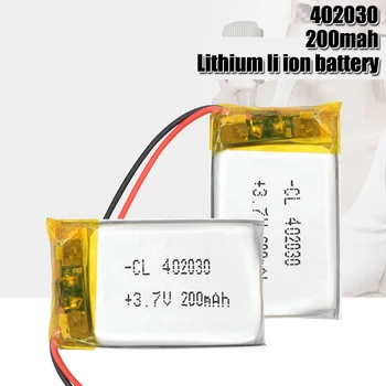 200mAh 3,7 V 402030 042030 Lítium Li-ion Polymérová Batéria Nabíjateľná Li-po Batérie pre Bluetooth, GPS, MP3 MP4 MP5 PSP