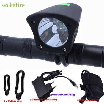 Walkefire 2200 Lúmenov 5 Režime XML-T6 U2 LED Svetlo na Bicykel Dlho Svetlo Pohár Vpredu Vedúci Svetlo Baterky Baterky Lampy, Batéria, Nabíjačka