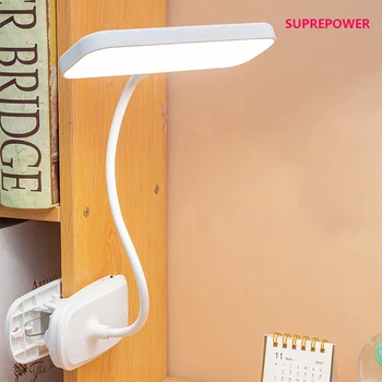 360° otáčanie LED clip-on stolná lampa plynulou stmievanie bezdrôtový stolná lampa USB nabíjateľné lampa na čítanie nočné svetlo notebook lampa