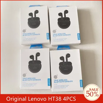Originálne Lenovo HT38 4pcs Bluetooth headset 5.0 dokonalý zvuk s vysokou vernosťou TWS s mikrofónom, dotykové ovládanie