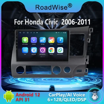 Roadwise 2 din Android autorádia Multimediálne Carplay Pre Honda Civic 2006 2007 2008 2009 2010 2011 4G WIFI, DVD, GPS DSP autoradio