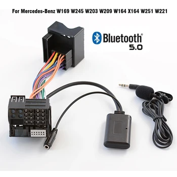 Bluetooth 5.0 Hudby Audio Adaptér Kábel Mikrofónu Pre Mercedes-Benz W169 W245 W203 W209 W164 X164 W251 W221 R230 CD20 30