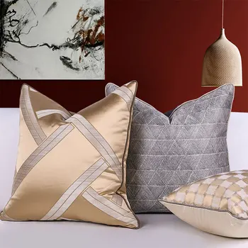 Elegantný francúzsky geometrický dekoratívny hodiť vankúš/almofadas prípade 30x50 40x60 45 50,moderný dizajn vankúš domáce zdobenie