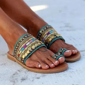 Ženy Letnej Obuvi Remeselnej Ploché Sandále Dámske Ručné grécky Štýl Flip Flop Papuče, Sandále Sandalia Feminina 2021 Otvorené prst