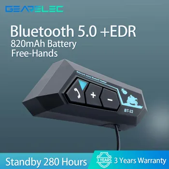 GEARELEC Motocyklové Prilby Headset Bluetooth 5.0 Bezdrôtové pripojenie Zadarmo-Ruky Hovor Slúchadlá Nepremokavé Intercom Slúchadlá BT22