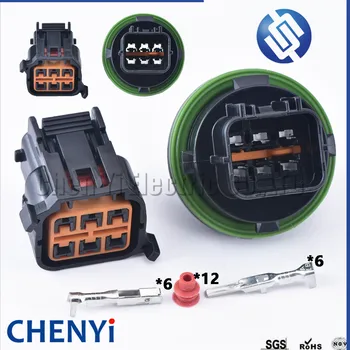 6 Pin Automobilový vodotesné púzdro konektor zapojenie kábla Auto svetlometu konektor Svetlo Lampy Plug HP066-06021 pre Elantra K3 K5