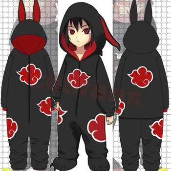 Anime Hokage Akatsuki Cosplay Kostým pre Dospelých Unisex Japonské Anime sleepwear Zimné Flanelové Plyšové Kigurumi Pyžamo Kombinézach