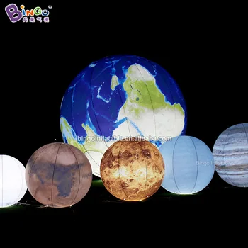 Visí Nafukovacie Planéta Mesiac Balón so Svetlami Vlastnú Veľkosť Vesmíru Oblasti Slnko Zemi na Ozdobu