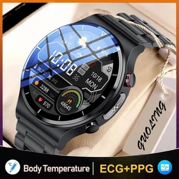 2022 Nové Inteligentné hodinky Mužov 360*360 Full HD Dotykový Displej Fitness Tracker Smart Hodinky Mužov EKG+PPG Srdcového tepu, Krvného Tlaku
