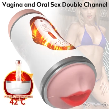 3D Pocket Pussy Dospelých, Sexuálne Hračky pre Mužov Muž Masturbator Pohár Skutočná Vagína Fajčenie Elektrické Tovaru Kúrenie Automatické Ústne Vibrátor