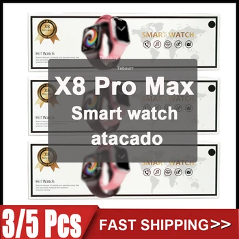 2022 Nové X8 Pro Max 5 ks 3ks Veľkoobchod Smart Hodinky Muži Ženy 1,75 Palec Šport Fitness Tracker Hodiny Smartwatch Bluetooth Hovor