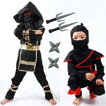 Halloween Party Ninja Cosplay Kostýmy, Karneval, Deti, Chlapci Narodeniny Maškarný Strany Fit 3T-11T Deti
