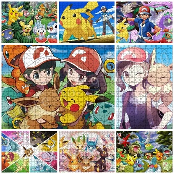Japonské Anime Pokemon Puzzle Cartoon Pikachu Thunder Chvost Papier Puzzle Diy Hry Hračky Wall Art Deti, Domáce Dekorácie, Darčeky