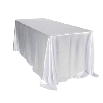 Obdĺžnikový Stôl Handričkou Satin Handričkou Štvorcový obrus vhodné pre formou bufetu tabuľka strana sviatočnú večeru svadobné hostiny, dekorácie