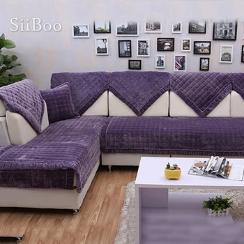 Moderný štýl fialová pevné luxusný gauč kryt koberčeky prešívanie poťahy canape Anti-slip gauč kryt domova doprava zadarmo SP4296