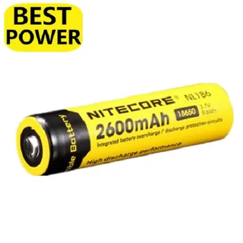 1 ks Nitecore NL186 18650 2600mAh 3,7 V 9.6 Wh Dobíjacia Li-on Batéria, Vysoká Kvalita s Ochranu na LED Baterka