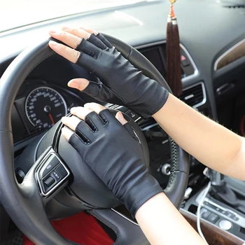 Auto Vodičské Rukavice Anti-UV Rukavice Ženy, Mužov Polovica Prst rukavice Tenké Absorpciu Potu Priedušná Non-Slip Jednotky Strane Protector